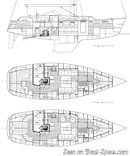 Hallberg-Rassy 40 plan Image issue de la documentation commerciale © Hallberg-Rassy