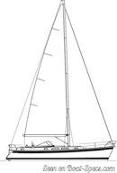 Hallberg-Rassy 40 plan de voilure Image issue de la documentation commerciale © Hallberg-Rassy