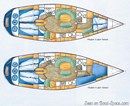 X-Yachts X-412 layout Picture extracted from the commercial documentation © X-Yachts