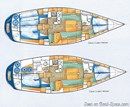X-Yachts X-412 layout Picture extracted from the commercial documentation © X-Yachts