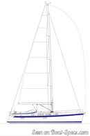 Hallberg-Rassy 412 plan de voilure Image issue de la documentation commerciale © Hallberg-Rassy