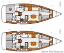 Moody 41 Aft layout Picture extracted from the commercial documentation © Moody