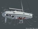 X-Yachts Xc 42 plan Image issue de la documentation commerciale © X-Yachts