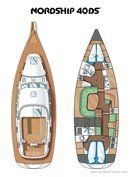 Nordship Yachts Nordship 40 DS layout Picture extracted from the commercial documentation © Nordship Yachts