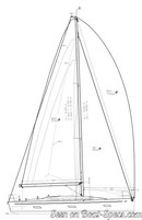 Italia Yachts Italia 12.98 plan de voilure Image issue de la documentation commerciale © Italia Yachts