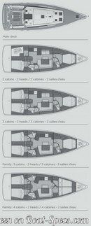 Bénéteau Océanis 45 layout Picture extracted from the commercial documentation © Bénéteau