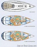 X-Yachts X-442 plan Image issue de la documentation commerciale © X-Yachts