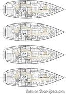 Hallberg-Rassy 43 MkII layout Picture extracted from the commercial documentation © Hallberg-Rassy