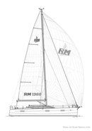Fora Marine RM 1360 sailplan Picture extracted from the commercial documentation © Fora Marine