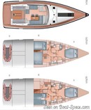 Moody 45 DS plan Image issue de la documentation commerciale © Moody