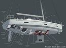 X-Yachts Xc 45 plan Image issue de la documentation commerciale © X-Yachts