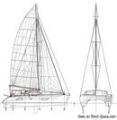 Outremer Yachting Outremer 49 plan de voilure Image issue de la documentation commerciale © Outremer Yachting