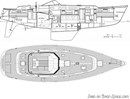 Hallberg-Rassy 48 MkI plan Image issue de la documentation commerciale © Hallberg-Rassy