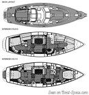 Nauticat Yachts Nauticat 515 plan Image issue de la documentation commerciale © Nauticat Yachts