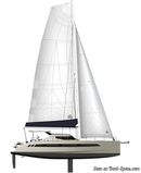 Seawind Catamarans Seawind 1600 sailplan Picture extracted from the commercial documentation © Seawind Catamarans