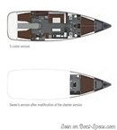 Bavaria Yachts Bavaria Cruiser 55 layout Picture extracted from the commercial documentation © Bavaria Yachts