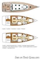 Bénéteau Sense 55 layout Picture extracted from the commercial documentation © Bénéteau