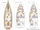 Moody 54 DS plan Image issue de la documentation commerciale © Moody