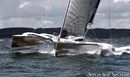 Quorning Boats Dragonfly 32 en navigation Image issue de la documentation commerciale © Quorning Boats