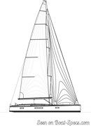 AD Boats Salona 60 sailplan Picture extracted from the commercial documentation © AD Boats