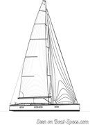 AD Boats Salona 60 plan de voilure Image issue de la documentation commerciale © AD Boats