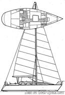 Kirié Elite 37 plan de voilure Image issue de la documentation commerciale © Kirié
