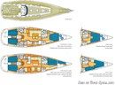 X-Yachts X-50 layout Picture extracted from the commercial documentation © X-Yachts