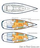 X-Yachts IMX 45 layout Picture extracted from the commercial documentation © X-Yachts