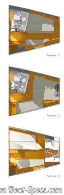 X-Yachts X-55 layout Picture extracted from the commercial documentation © X-Yachts