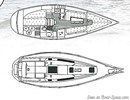 X-Yachts X-342 layout Picture extracted from the commercial documentation © X-Yachts