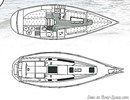 X-Yachts X-342 plan Image issue de la documentation commerciale © X-Yachts