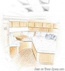 X-Yachts X-512 interior and accommodations Picture extracted from the commercial documentation © X-Yachts