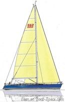 X-Yachts X-562 plan de voilure Image issue de la documentation commerciale © X-Yachts