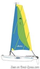 Hobie Cat Bravo plan de voilure Image issue de la documentation commerciale © Hobie Cat