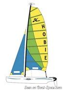 Hobie Cat Getaway plan de voilure Image issue de la documentation commerciale © Hobie Cat