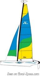 Hobie Cat T2 sailplan Picture extracted from the commercial documentation © Hobie Cat