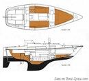 Hallberg-Rassy 26 layout Picture extracted from the commercial documentation © Hallberg-Rassy