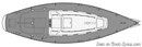 Hallberg-Rassy 33 Mistral layout Picture extracted from the commercial documentation © Hallberg-Rassy