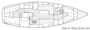 Hallberg-Rassy 38 layout Picture extracted from the commercial documentation © Hallberg-Rassy