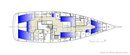 Hallberg-Rassy 44 plan Image issue de la documentation commerciale © Hallberg-Rassy