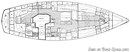 Hallberg-Rassy 45 plan Image issue de la documentation commerciale © Hallberg-Rassy