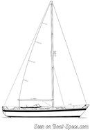 Hallberg-Rassy 45 plan de voilure Image issue de la documentation commerciale © Hallberg-Rassy