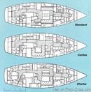 Hallberg-Rassy 49 layout Picture extracted from the commercial documentation © Hallberg-Rassy