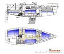 Hallberg-Rassy 310 plan Image issue de la documentation commerciale © Hallberg-Rassy