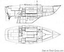 Hallberg-Rassy 312 MkI plan Image issue de la documentation commerciale © Hallberg-Rassy