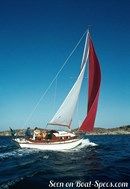 Hallberg-Rassy P-28 MkI en navigation Image issue de la documentation commerciale © Hallberg-Rassy