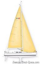 X-Yachts X-35 plan de voilure Image issue de la documentation commerciale © X-Yachts