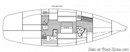J/Boats J/130 layout Picture extracted from the commercial documentation © J/Boats