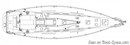 J/Boats J/160 layout Picture extracted from the commercial documentation © J/Boats