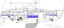 Hallberg-Rassy 40 MkII plan Image issue de la documentation commerciale © Hallberg-Rassy